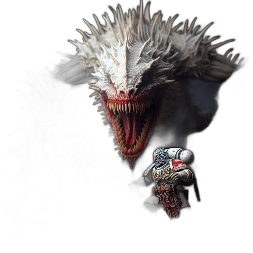 dragon, creature, mask, animal, concept art, fantasy art, 3d render, photorealistic transparent PNG cut-out