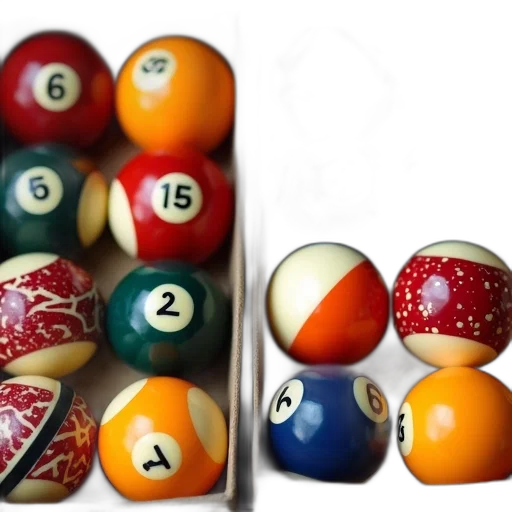 jewelry, food, photorealistic, 3d render, set, colorful, billiard, balls transparent PNG cut-out
