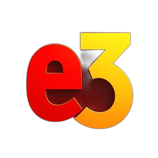 3d render, photorealistic, logo, red, yellow, letters transparent PNG cut-out