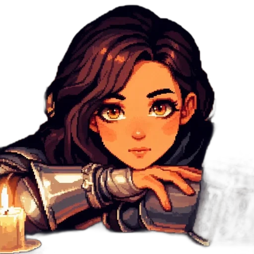 weapon, staff, sword, face, fantasy art, pixel art, concept art, watercolor transparent PNG cut-out