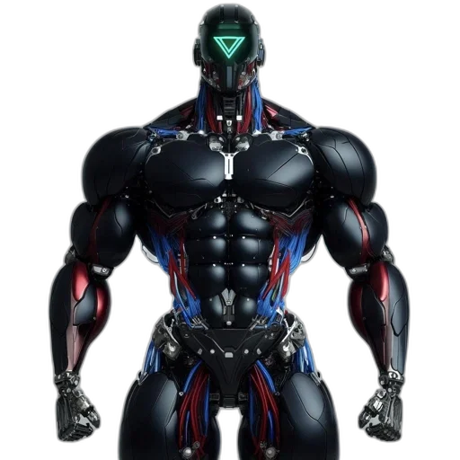 robot, concept art, 3d render, cyberpunk, comic book art, dark, humanoid, metallic transparent PNG cut-out