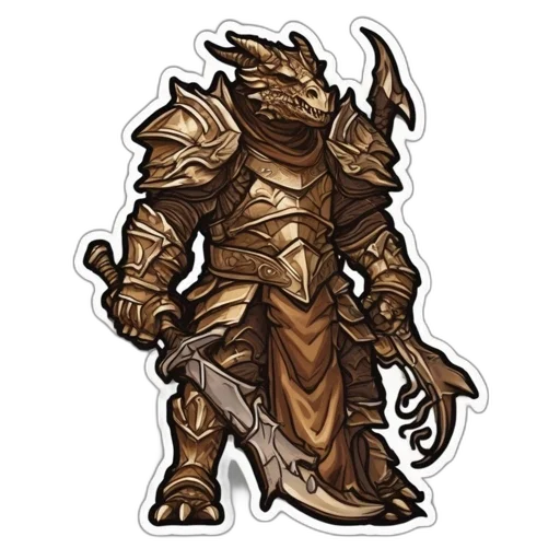 dragon, staff, creature, concept art, fantasy art, pixel art, comic book art, earth tones transparent PNG cut-out