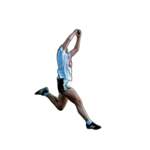 shoes, staff, 3d render, photorealistic, pixel art, person, mid-air, attempting transparent PNG cut-out