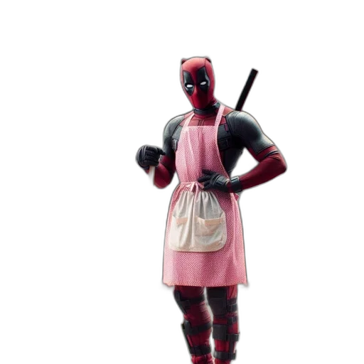 robot, weapon, food, concept art, 3d render, character, dressed, deadpool transparent PNG cut-out
