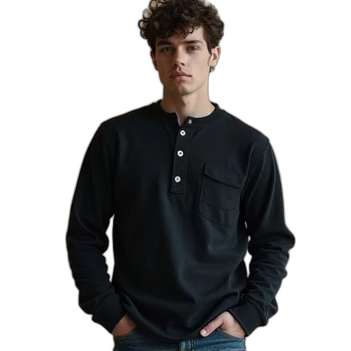 jacket, staff, dark, carharti, men, long, sleeve, henley transparent PNG cut-out
