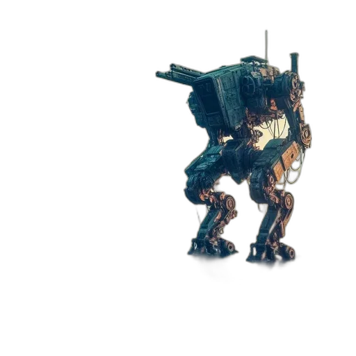 robot, creature, weapon, animal, concept art, 3d render, pixel art, cyberpunk transparent PNG cut-out