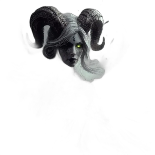 creature, mask, hair, staff, concept art, fantasy art, watercolor, pixel art transparent PNG cut-out