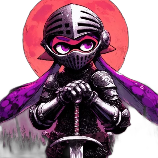 mask, sword, robot, weapon, concept art, fantasy art, comic book art, cyberpunk transparent PNG cut-out