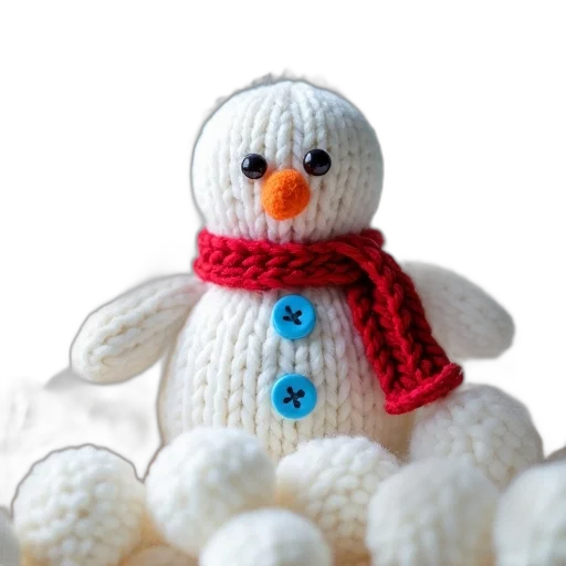jewelry, 3d render, snow, white, knitted, snowman, red, scarf transparent PNG cut-out