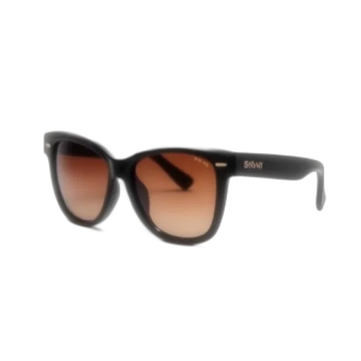 3d render, pair, sunglasses, brown, gradient, lens, black, frame transparent PNG cut-out