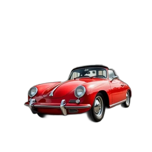 car, animal, 3d render, photorealistic, concept art, red, convertible, top transparent PNG cut-out