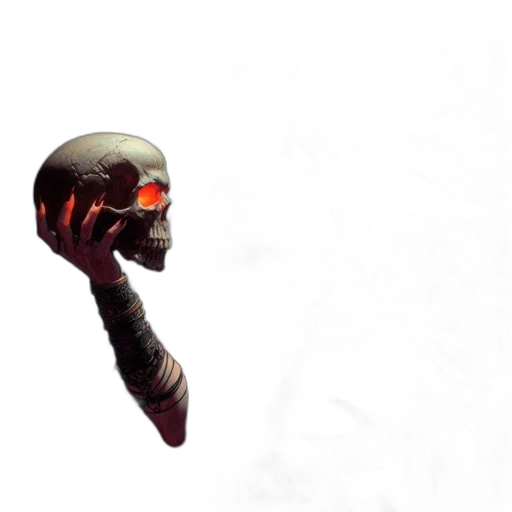 mask, robot, face, weapon, concept art, 3d render, photorealistic, pixel art transparent PNG cut-out