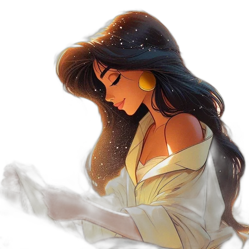 dress, fantasy art, concept art, watercolor, oil painting, fire, outer space, sunset transparent PNG cut-out