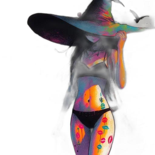hat, dress, umbrella, mask, concept art, watercolor, photorealistic, fantasy art transparent PNG cut-out