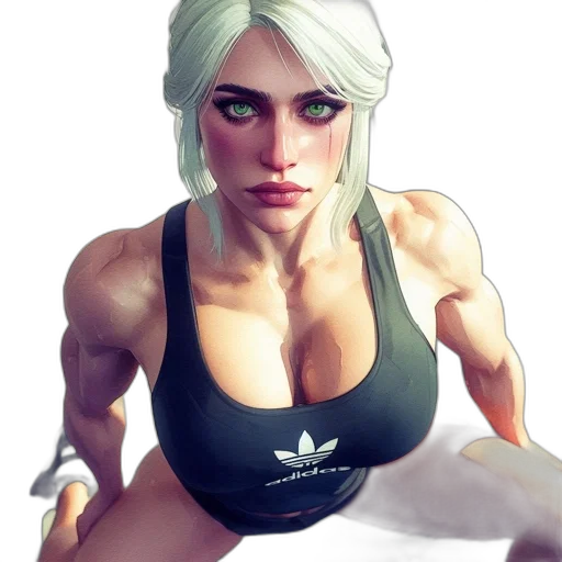 weapon, face, fantasy art, concept art, comic book art, photorealistic, athletic, woman transparent PNG cut-out