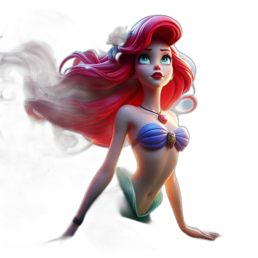 dress, fantasy art, concept art, 3d render, photorealistic, underwater, fire, fog transparent PNG cut-out