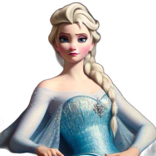 dress, crown, face, 3d render, fantasy art, concept art, photorealistic, snow transparent PNG cut-out