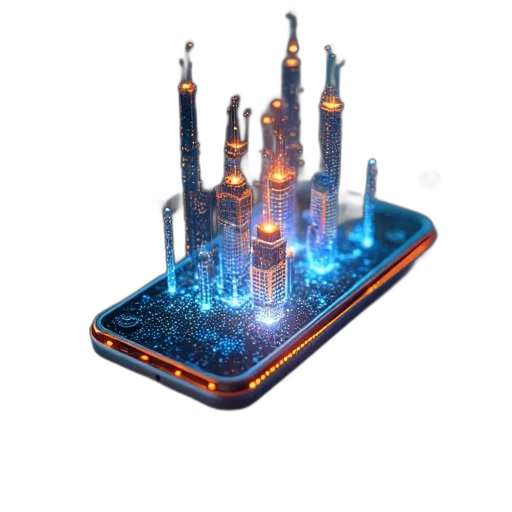 concept art, cyberpunk, 3d render, crossed transparent PNG cut-out