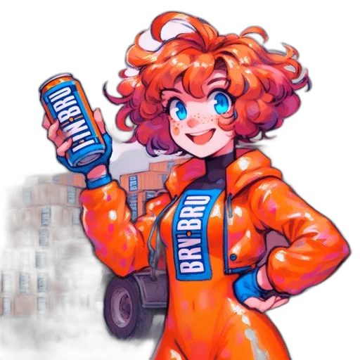 jacket, bottle, weapon, robot, pixel art, anime, concept art, vaporwave transparent PNG cut-out
