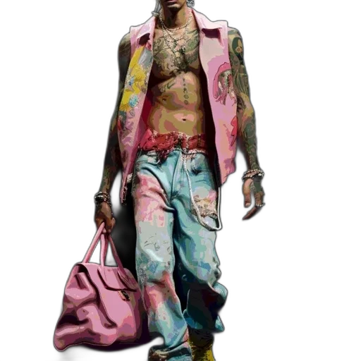 jacket, concept art, cyberpunk, photorealistic, vaporwave, pastel, neon, colorful transparent PNG cut-out