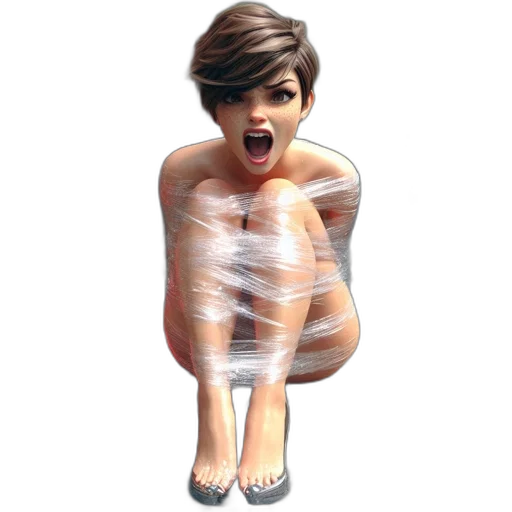 dress, creature, face, hair, 3d render, concept art, photorealistic, pixel art transparent PNG cut-out