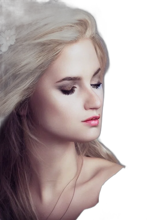 face, hair, jewelry, crown transparent PNG cut-out