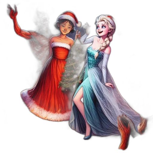 dress, concept art, fantasy art, 3d render, cartoon, snow, fiery, cavern transparent PNG cut-out