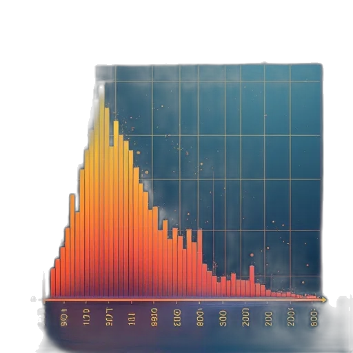 colorful, two, graphs, indicate transparent PNG cut-out