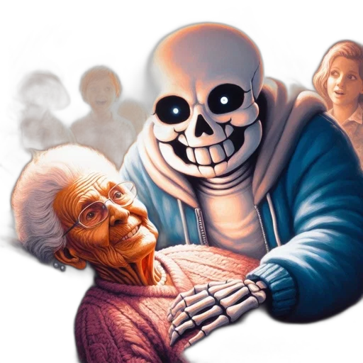 mask, face, concept art, comic book art, 3d render, photorealistic, elderly, lady transparent PNG cut-out