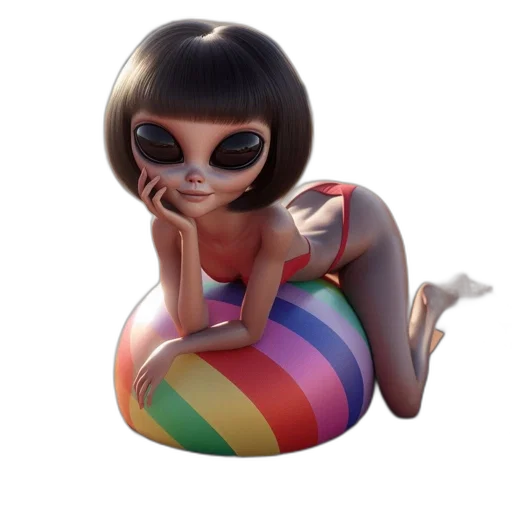 creature, dress, concept art, 3d render, fantasy art, cartoon, animated, figure transparent PNG cut-out