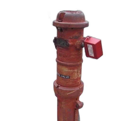 staff, bottle, weapon, 3d render, rusted, fire, hydrant, red transparent PNG cut-out