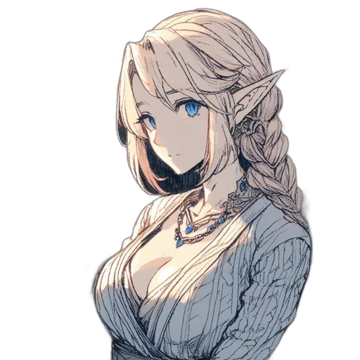 dress, staff, dragon, face, fantasy art, pixel art, concept art, anime transparent PNG cut-out