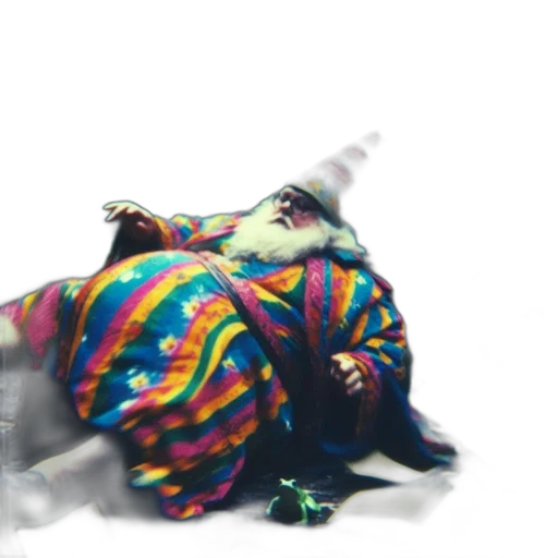dress, umbrella, creature, jacket, 3d render, vaporwave, concept art, pixel art transparent PNG cut-out
