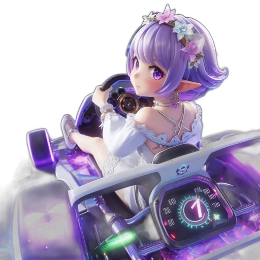 car, weapon, robot, dress, anime, concept art, vaporwave, cyberpunk transparent PNG cut-out