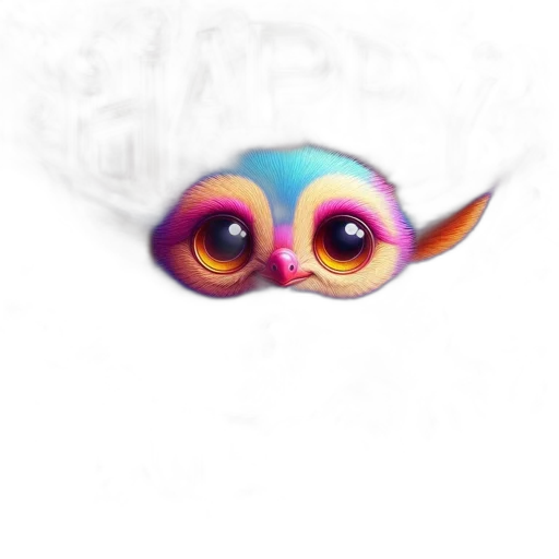 creature, mask, staff, animal, concept art, fantasy art, 3d render, watercolor transparent PNG cut-out