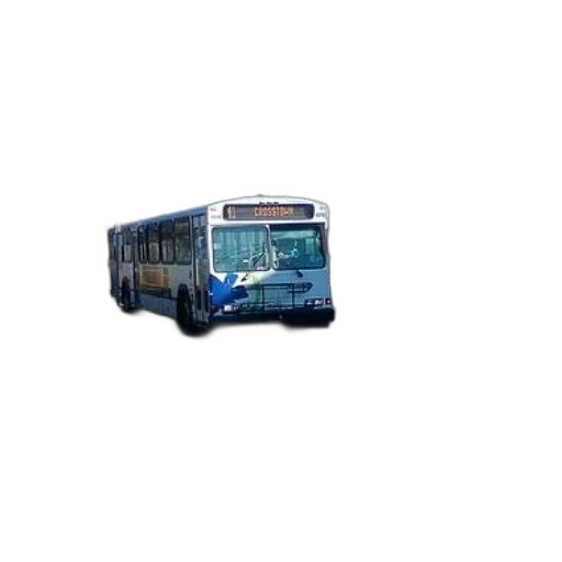 car, 3d render, photorealistic, concept art, pixel art, blue, bus, parked transparent PNG cut-out
