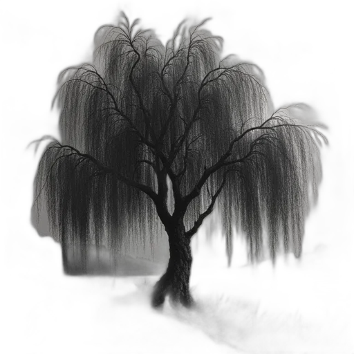 tree, hair, crown, creature, photorealistic, pencil sketch, concept art, fantasy art transparent PNG cut-out