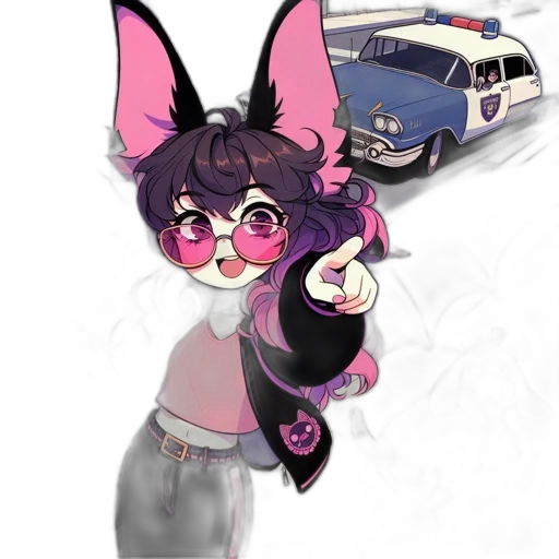 staff, car, anime, concept art, cartoon, pixel art, pastel, playful transparent PNG cut-out