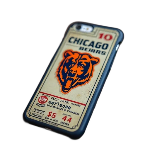 vintage, chicago, bears, ticket transparent PNG cut-out