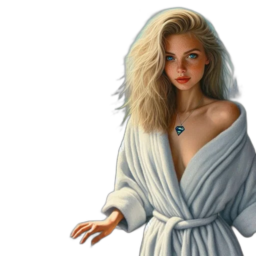 dress, jewelry, fantasy art, photorealistic, oil painting, concept art, young, woman transparent PNG cut-out