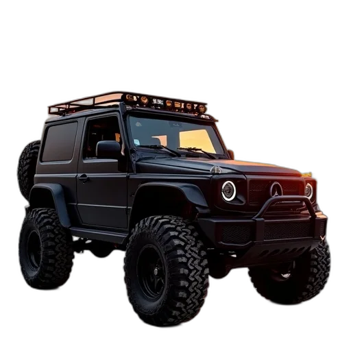 car, weapon, 3d render, concept art, photorealistic, black, off-road, vehicle transparent PNG cut-out