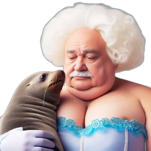animal, creature, dress, concept art, underwater, outer space, elderly, gentleman transparent PNG cut-out