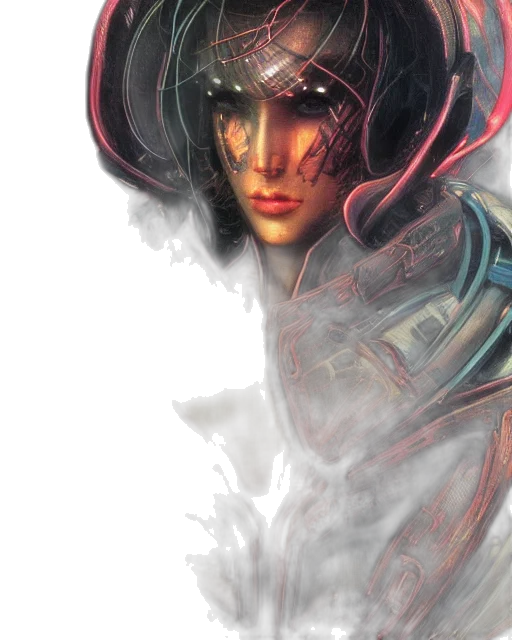 face, mask, cyberpunk, concept art transparent PNG cut-out