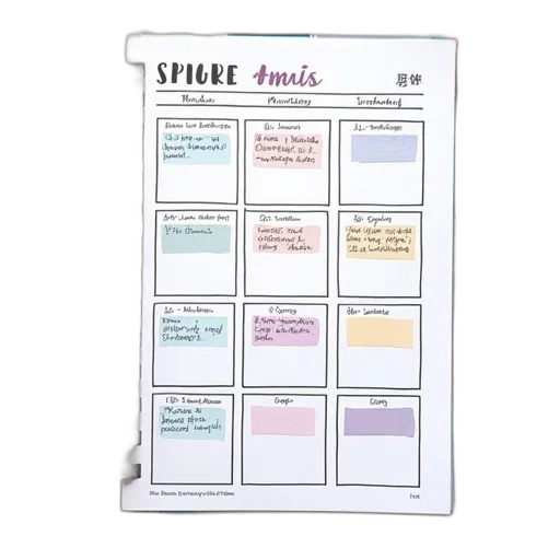 pastel, colorful, student, planner transparent PNG cut-out