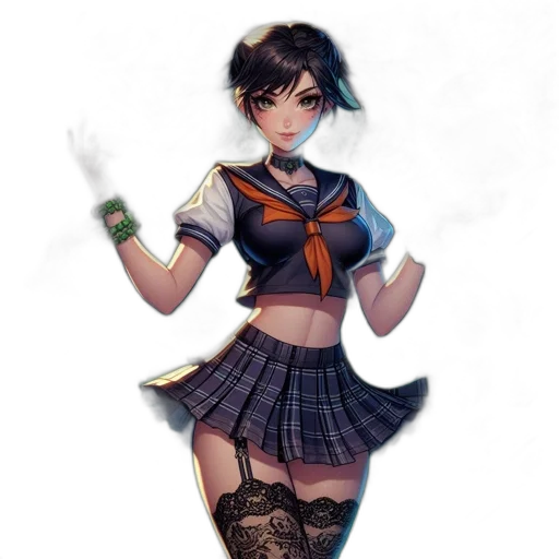 staff, dress, weapon, fantasy art, concept art, anime, pixel art, neon lights transparent PNG cut-out