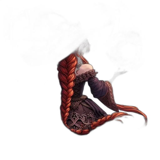 dragon, creature, hair, mask, fantasy art, concept art, pixel art, watercolor transparent PNG cut-out