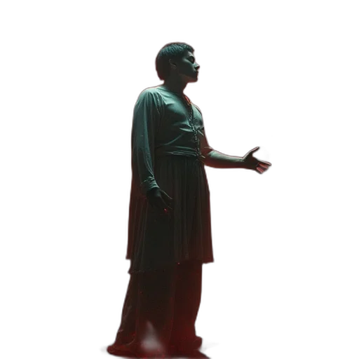 staff, dress, robot, face transparent PNG cut-out