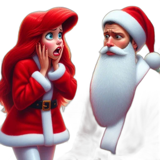 3d render, concept art, photorealistic, cartoon, snow, two, animated, characters transparent PNG cut-out