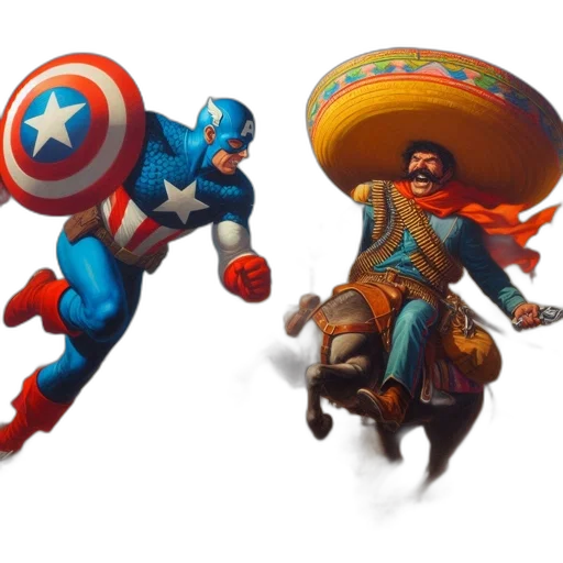 concept art, comic book art, fantasy art, 3d render, dynamic, painting, shows, captain transparent PNG cut-out