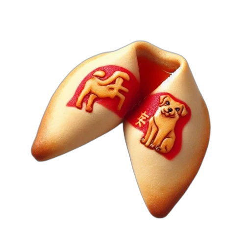 jewelry, food, mask, dragon, 3d render, open, fortune, cookie transparent PNG cut-out